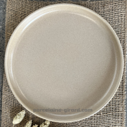 ASSIETTE PLATE BIBOU DIAMETRE 26CM COULEUR SABLE EN GRES/