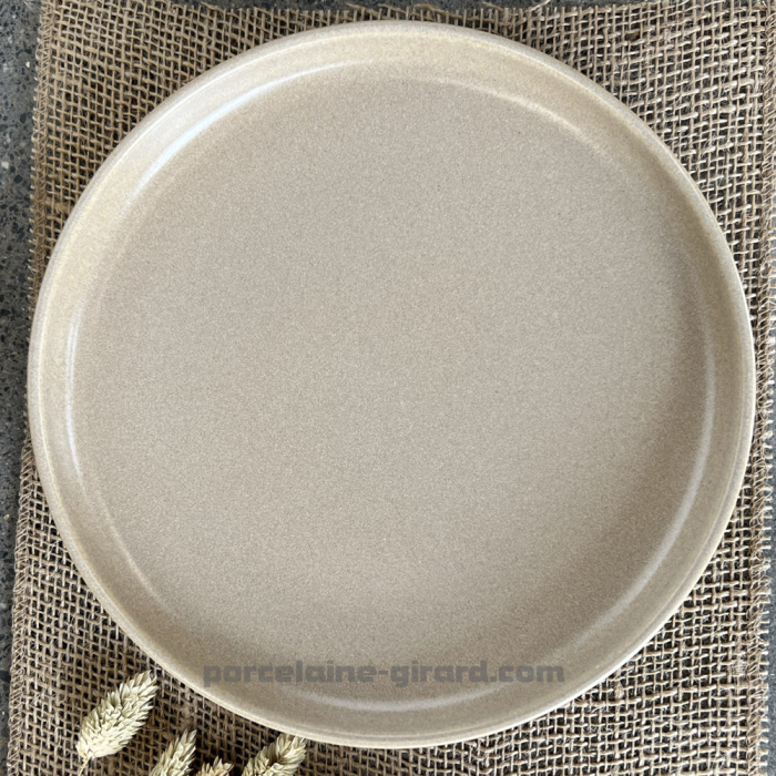 ASSIETTE PLATE BIBOU DIAMETRE 26CM COULEUR SABLE EN GRES/