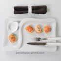 ASSIETTE SAVEUR 2 COMPARTIMENTS 37 X 23CM  /
