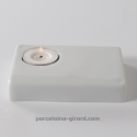 BOUGEOIR RECTANGULAIRE 12.5X9CM HT 2CM /